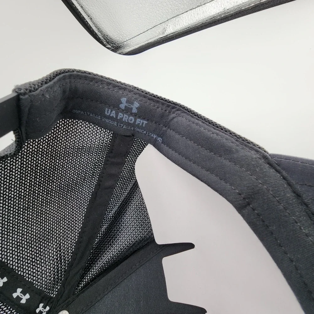Under Armour UA Freedom Trucker Hat Adjustable Snapback Cap Black Mesh‎ Back NEW